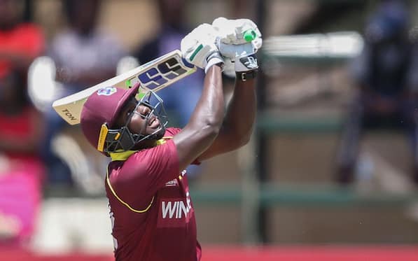 Rovman Powell Displays His Caribbean Power Smashes The Longest Six Of T20 World Cup 2024